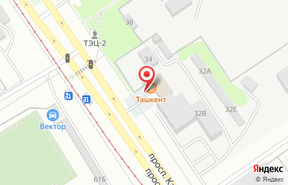 Кафе Ташкент в Октябрьском районе на карте