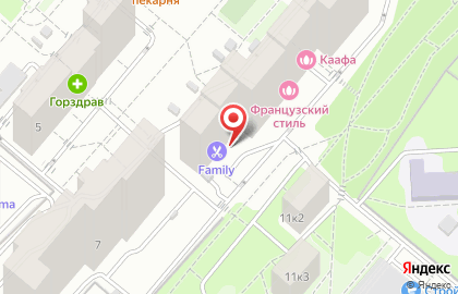 Парикмахерская Family в Обручевском районе на карте