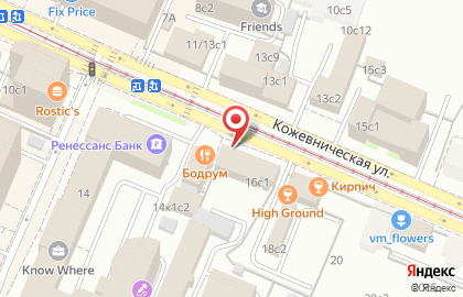 Парикмахерская Мега Стиль на Кожевнической улице на карте