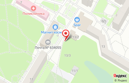 Киоск по продаже фруктов и овощей в Томске на карте