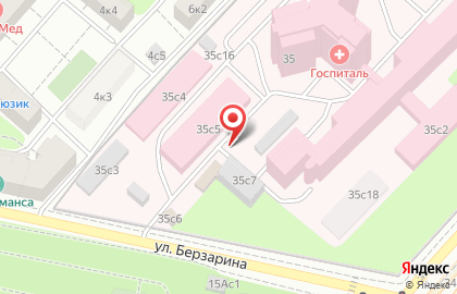 Главный клинический госпиталь МВД РФ на улице Народного Ополчения на карте