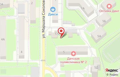 Куриный рай на улице Маршала Соколовского на карте