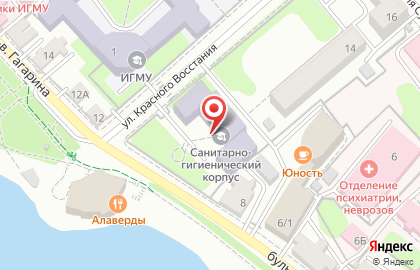 Иркутский Государственный Медицинский Университет на улице Красного Восстания на карте