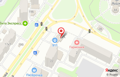 Ветеринарная клиника 911 на улице Кулахметова на карте