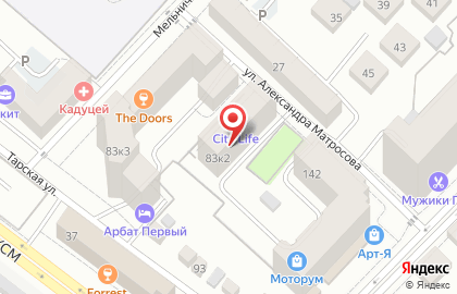 Пультовая охрана в Тюмени, ЧОП Парус на карте