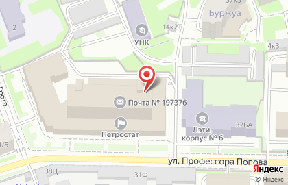 Отделение Почтовой Связи # 376 Закрытого Типа (при Петербургкомстате) на карте