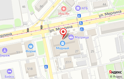 Магазин фитопродукции Здравница на улице Петра Мерлина на карте