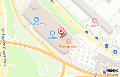 Бистро и магазинов Блинчик на улице Героев Сибиряков на карте