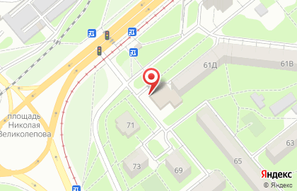 Универсам Пятёрочка на Московской улице, 61д на карте