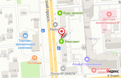 Магазин Винитуки в Коминтерновском районе на карте