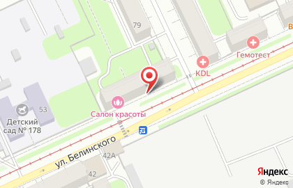 Региональный центр непрерывного образования на улице Белинского на карте