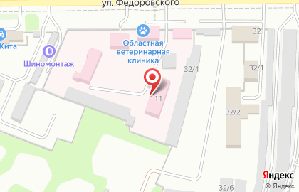 СТО Аквамарин на улице Федоровского на карте