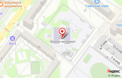 Школа-интернат для детей с нарушениями слуха на проспекте Дружбы Народов на карте