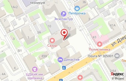 Салон-парикмахерская Ева на улице Дзержинского на карте