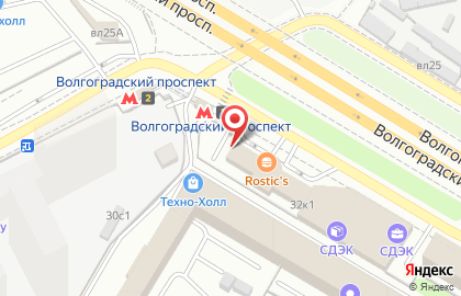Кафе и киосков Стардог!s на Волгоградском проспекте на карте