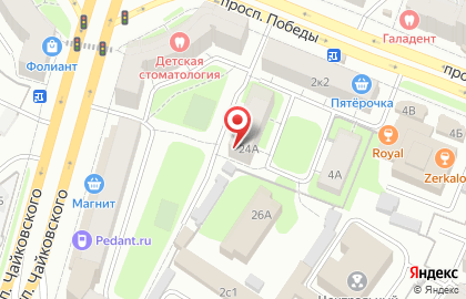 Парус на проспекте Чайковского на карте