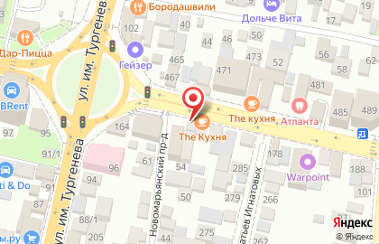 Кафе The кухня на улице Красных Партизан на карте