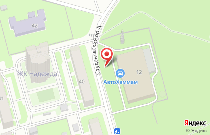 Шиномонтажная мастерская в Студенческом проезде на карте