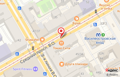 Табакон на метро Василеостровская на карте