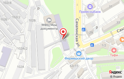 Банкомат Банк ВТБ24, филиал в г. Владивостоке в Первомайском районе на карте