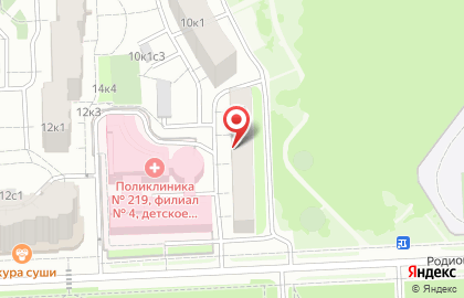 Рост на Родионовской улице на карте