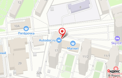Магазин автозапчастей Автодок в Свердловском районе на карте