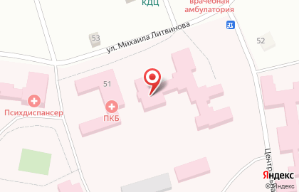 Областной клинический психоневрологический диспансер на Лесной на карте