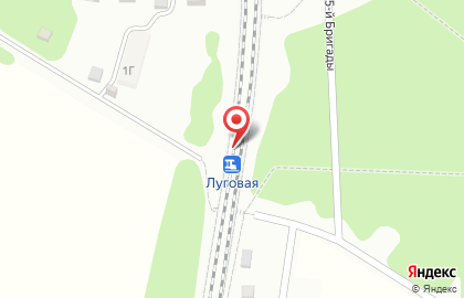 Луговая на карте