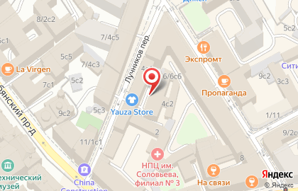 ООО Стройпроект в Лучниковом переулке на карте