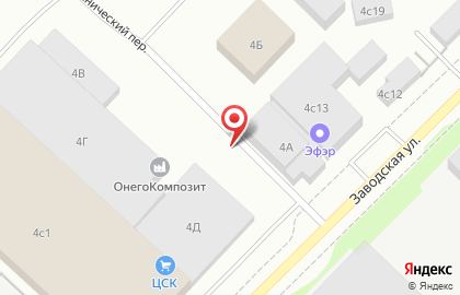 Павильон по продаже хлебобулочных изделий на Заводской улице на карте