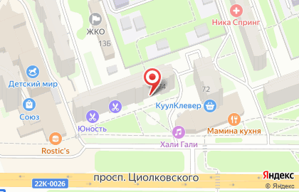 Салон оптики Мир очков на проспекте Циолковского на карте
