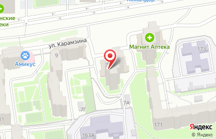 Супермаркет Домашний в Свердловском районе на карте
