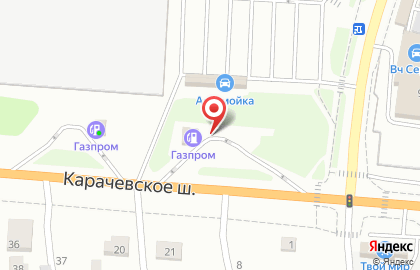 Заправочная станция Газпром на Карачевском шоссе на карте