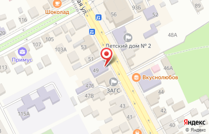 Детский сад №67 компенсирующего вида на Московской улице на карте