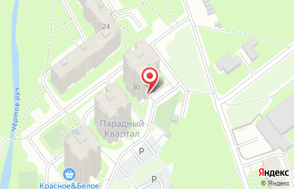 Продуктовый магазин в Пскове на карте