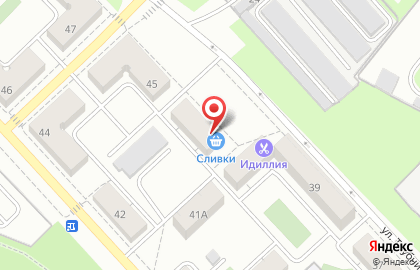 Продуктовый магазин Сливки на улице Трубников на карте