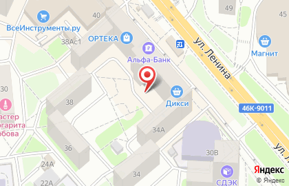 ОАО Банкомат, Альфа-банк на улице Ленина на карте