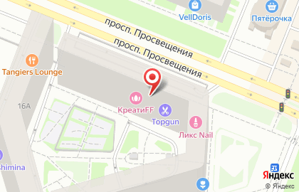 Кафе Чайникофф на проспекте Просвещения на карте