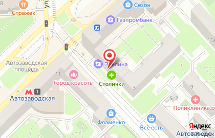 Салон оптики Инвар на метро Автозаводская на карте