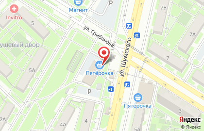 Универсам Пятёрочка в Советском районе на карте