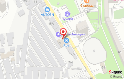 Автоцентр РАВ на улице Гидростроителей на карте