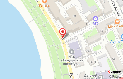 Факультетские клиники, ИГМУ на бульваре Гагарина на карте