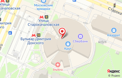 Ресторан быстрого питания KFC на бульваре Дмитрия Донского на карте
