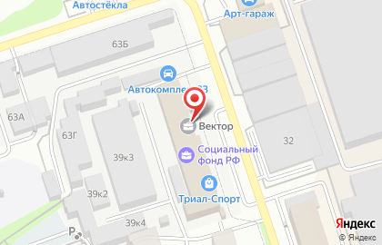 Столовая Вектор в Октябрьском районе на карте