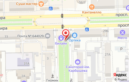 Евросеть на улице Мира на карте