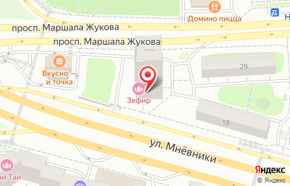 Участковый пункт полиции район Хорошёво-Мнёвники на проспекте Маршала Жукова на карте