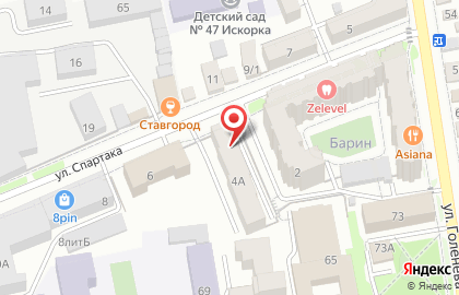 Общежитие в Ставрополе на карте