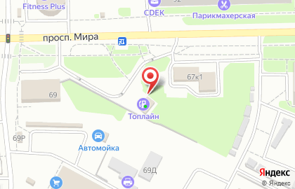 Автозаправочная станция Топлайн в Советском районе на карте