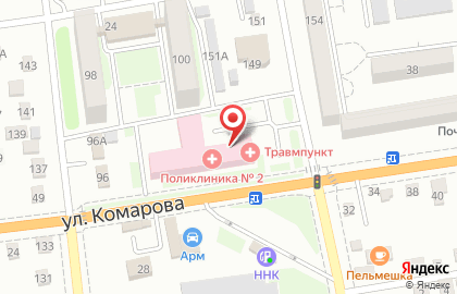 Участковая избирательная комиссия №2861 на улице Комарова на карте