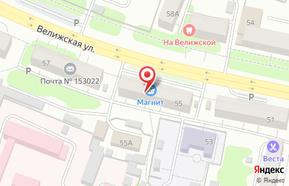 Супермаркет Магнит в Иваново на карте